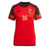 Dames België Thorgan Hazard #16 Thuis tenue WK 2022 Korte Mouw-1