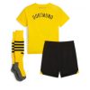 Kids Borussia Dortmund Thuis tenue 2023-24 Korte Mouw (+ Korte broeken)-1