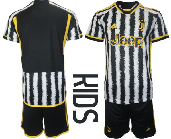 Juventus Thuisshirt 2023-2024 Kids Korte Mouw (+ Korte broeken) Voetbalshirts