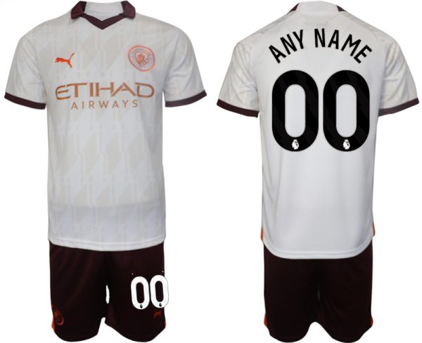 Manchester City Any Name Uitshirt 2023-2024 Voetbalshirts Korte Mouw (+ Korte broeken)