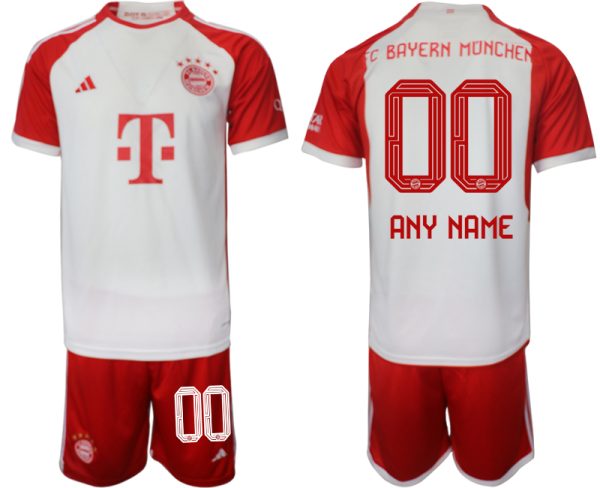 Bayern Munich Any Name Thuisshirt 2023/24 Korte Mouw (+ Korte broeken) Voetbalshirts