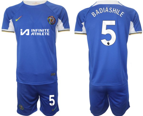 Chelsea Benoit Badiashile #5 Thuisshirt 2023/24 Korte Mouw (+ Korte broeken) Voetbalshirts