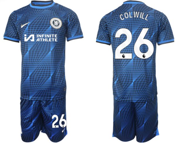 Chelsea Levi Colwill #26 Uitshirt 2023/24 Korte Mouw (+ Korte broeken) Voetbalshirts