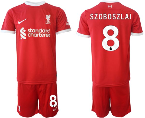 Liverpool Dominik Szoboszlai #8 Thuisshirt 2023/24 Korte Mouw (+ Korte broeken) Voetbalshirts