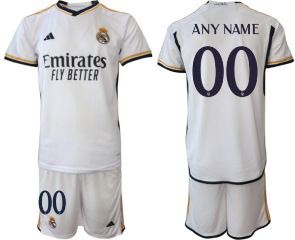 Real Madrid Any Name Thuisshirt 2023-24 Voetbalshirts Korte Mouw (+ Korte broeken)