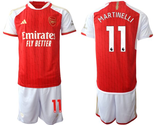 Arsenal Gabriel Martinelli #11 Thuisshirt 2023-24 Mensen Korte Mouw (+ Korte broeken) Voetbalshirts