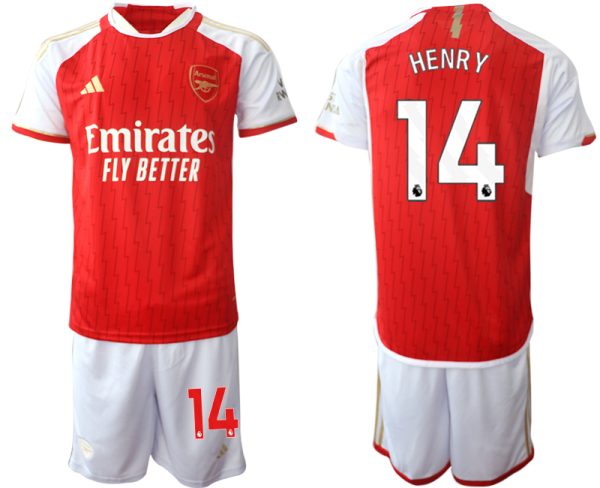 Arsenal Thierry Henry #14 Thuisshirt 2023-24 Mensen Korte Mouw (+ Korte broeken) Voetbalshirts