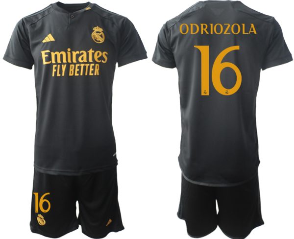 Real Madrid Alvaro Odriozola #16 Derde Shirt 2023-24 Mensen Korte Mouw (+ Korte broeken) Voetbalshirts