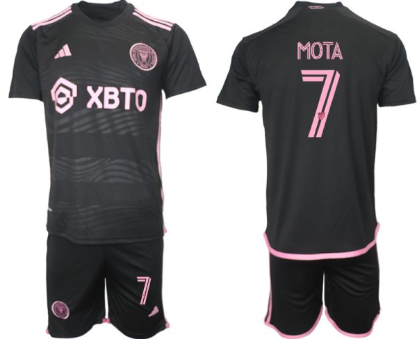 Inter Miami Jean Mota #7 Uitshirt 2023-24 Mensen Korte Mouw (+ Korte broeken) Voetbalshirts