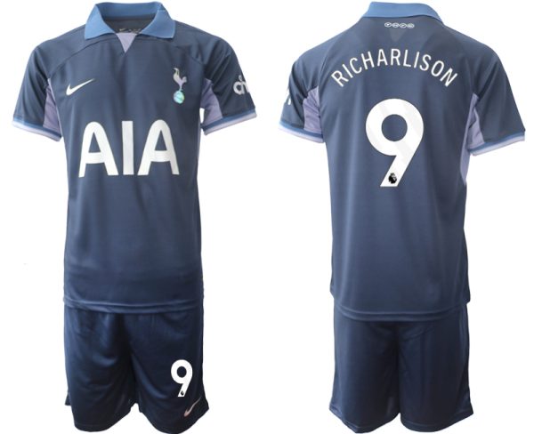 Tottenham Hotspur Richarlison #9 Uitshirt 2023-24 Mensen Korte Mouw (+ Korte broeken) Voetbalshirts