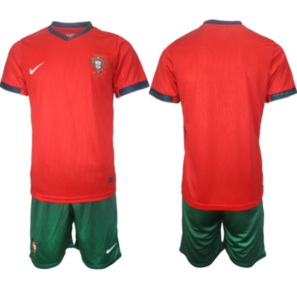 Nieuwe Portugal Thuisshirt EK 2024 Voetbalshirts Korte Mouw (+ Korte broeken) Kopen