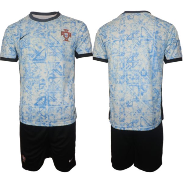 Nieuwe Portugal Uitshirt EK 2024 Voetbalshirts Korte Mouw (+ Korte broeken) Kopen