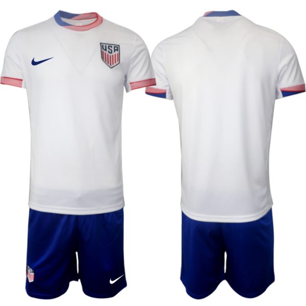 Nieuwe Verenigde Staten Thuisshirt Copa América 2024 Voetbalshirts Korte Mouw (+ Korte broeken) Kopen