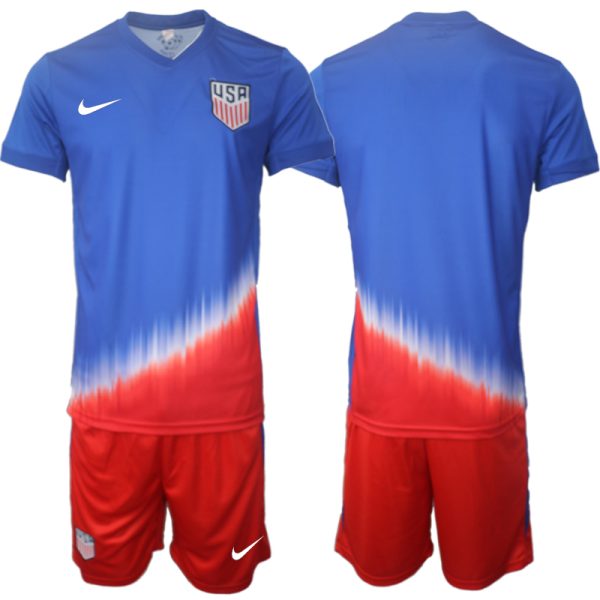 Nieuwe Verenigde Staten Uitshirt Copa América 2024 Voetbalshirts Korte Mouw (+ Korte broeken) Kopen